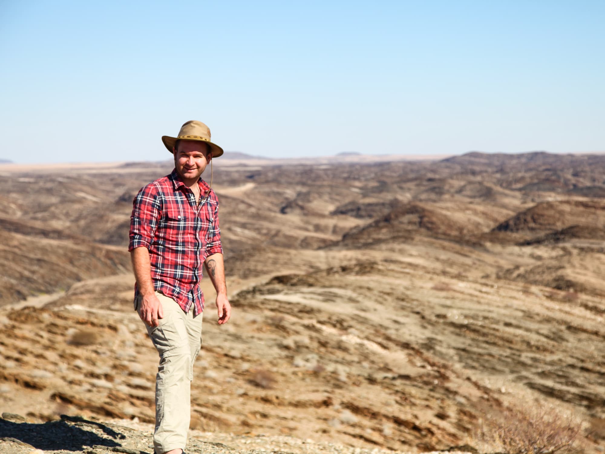 Overseeing the desert in Namibia.
