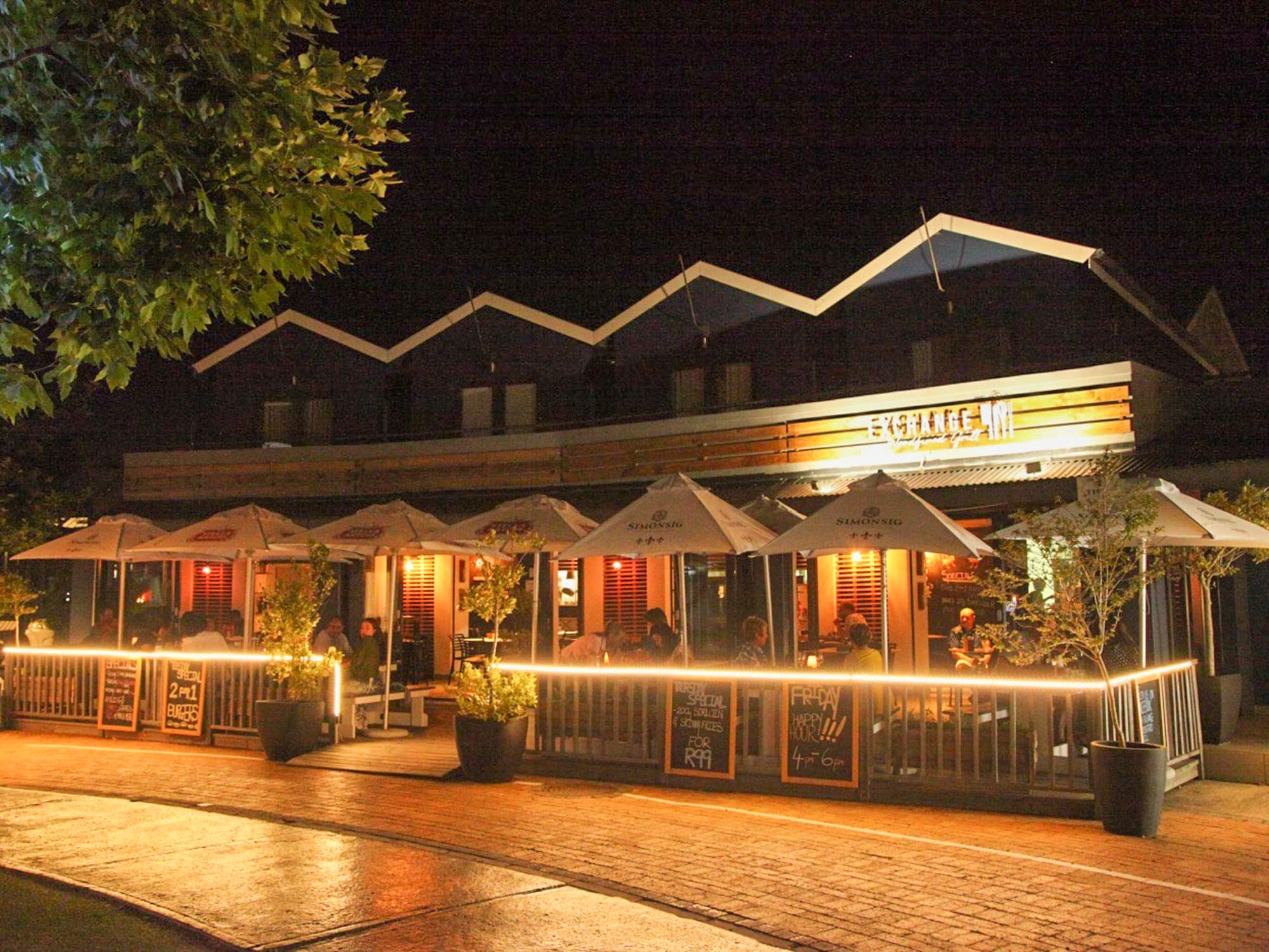 Our Restaurant that we had in Knysna, The Exchange, woodfired Grill.