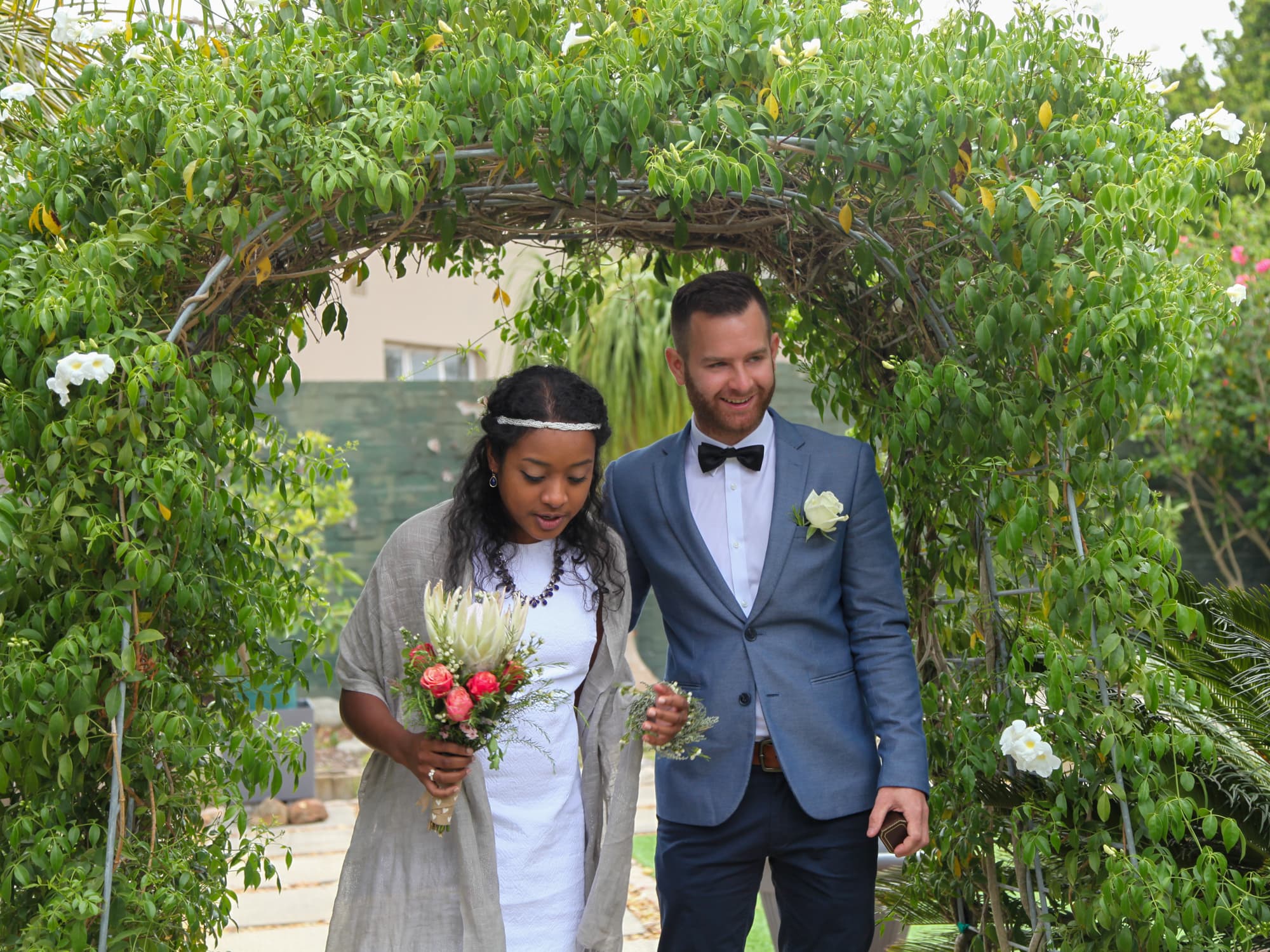Walking down the isle for our wedding.